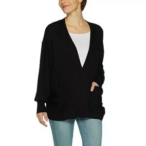 Peace Love World Button Front with Rib Detail Cardigan